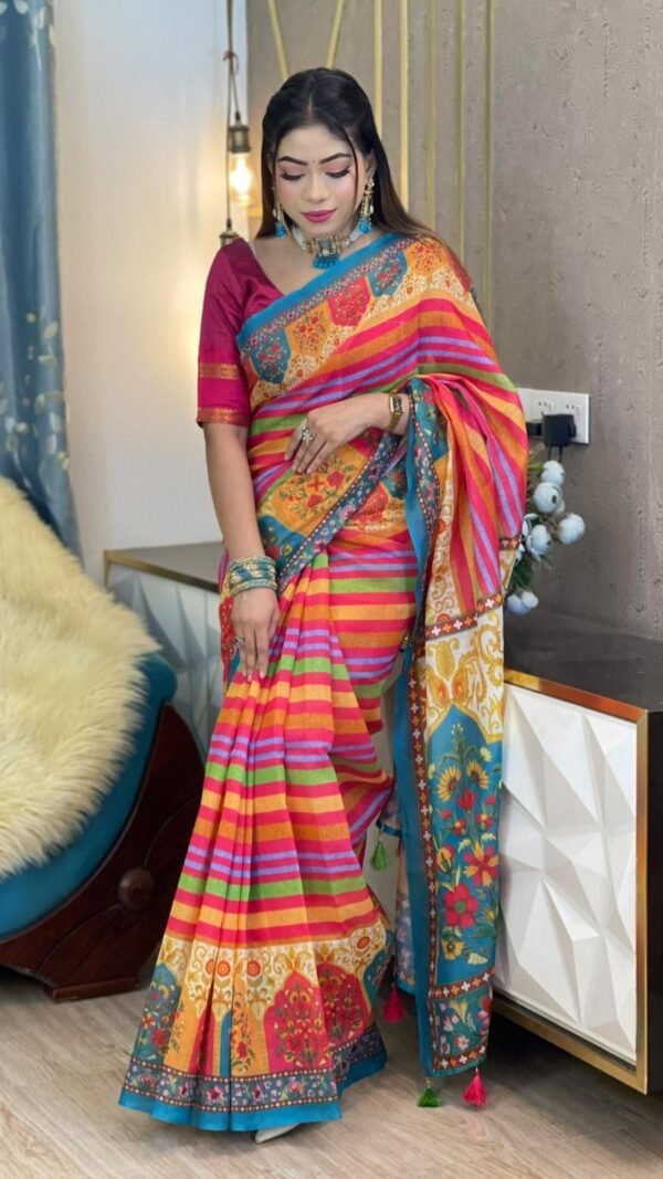 Digital Print Sharee with Blouse Piece